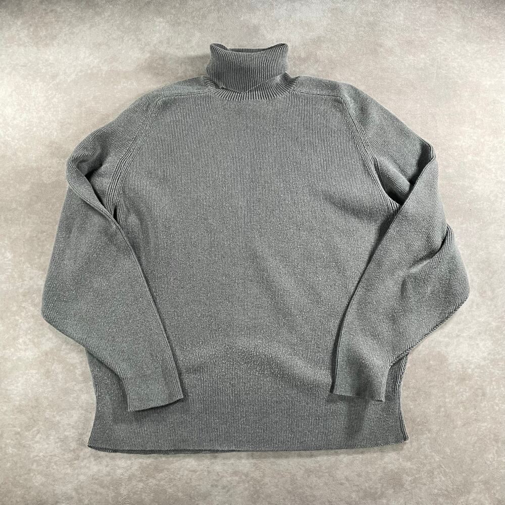 Vintage GAP Grey Textured Turtle Neck Sweater Size Medium